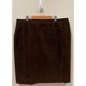 J. CREW Brown Velvet Mini Skirt